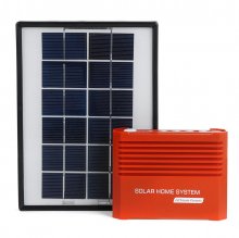 Solar Powered System 3.7V 4400mAh Li-on Battery USB Portable Emergency Light Camping Solar Panel COD