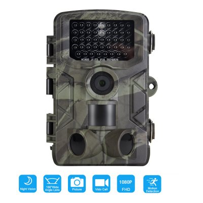 Suntek HC-808A 24MP 1080P Night Vision Waterproof Hunting Camera 0.3s Trigger Time 120° Lens Angle Recorder Wildlife Trail Camera for Home Security and Wildlife Monitoring