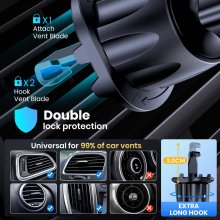 TOPK D37 Car Vent Mount with Hook 4X Strong N52 Magnet 360° Rotatable Durable Car Phone Bracket for iPhone 13 14 14 Pro 14Pro Max for Samsung Galaxy S23 for Huawei Mate50 for Xiaomi 13pro for Oppo