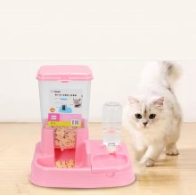 2 In 1 Large Automatic Pet Dog Cat Puppy Food Water Dish Bowl Dispenser Feeder COD