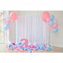 5x3FT 7x5FT 9x6FT Vinyl Pink Blue Balloon 3 Years Old Birthday Photography Backdrop Background Studio Prop COD