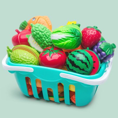 Plastic Food Toy DIY Cake Cutting Fruit Vegetable Pretend Play Toys Kids Children Educational Gift COD