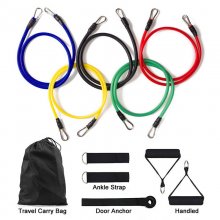 14Pcs TPE Resistance Bands Pull Rope Indoor Portable Fitness Equipment Arm Waist Leg Chest Trainer Exercise Tools COD