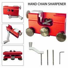 Aluminum Chainsaw Sharpener Portable Chain Saw Chain Saw Sharpener Sharpener with 2pcs Stone Grinders Drill Sharpener COD