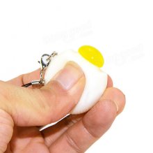 Squeeze Lazy Egg Yolk Stress Reliever Phone Bag Strap Pendent 4cm COD
