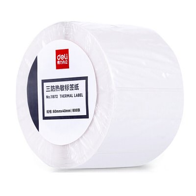 Deli 1 Roll Label Paper White Price Tag Paper Supermarket Grocery Shops Paper Stickers for Label Printer COD