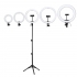 7/10/13/15/18 Inch LED Ring Light Studio Fill Light Tripod Stand Photo Makeup Live Dimmable Lamp for Youtube Tiktok Streaming Broadcast Vlogging COD