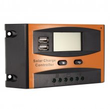 12V/24V 20A Auto USB Charge Controller Solar Panel LCD Display PWM Regulator COD