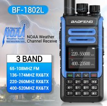 BAOFENG BF-1802L High Power Walkie Talkie 999 Channels Tri Band Wireless Copy Frequency Long Range NOAA Weather Channel Ham Two Way Radio European Standards