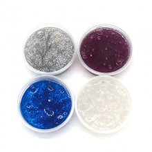 4PCS Kiibru Slime DIY Glitter Shiny Crystal Clay Rubber Mud Plasticine Toy Gift Stress Reliever COD