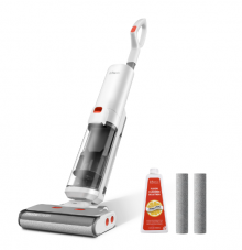 Ultenic Cordless Wet Dry Vacuum Cleaner, AC1 Smart Wet Dry Vac and Mop for Hard Floors, 1L Large Two Water Tanks, Dual Edge Cleaning, 45min Runtime, Powerful Suction for Sticky Messes and Pet Hair