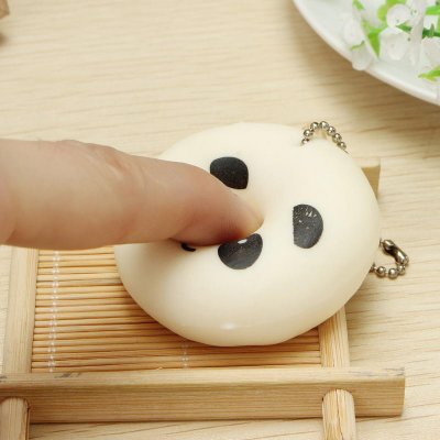 Squishy Squeeze Panda Sticky Rice Ball 5cm Collection Ball Chain Phone Strap Decor Gift Toy COD