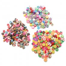 100PCS DIY Slime Accessories Decor Fruit Cake Flower Polymer Clay Toy Nail Beauty Ornament COD