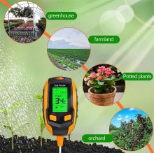 4in1/5in1/6in1 Digital Soil Tester LCD Backlight PH Moisture Temperature Sunlight Intensity Top Gardening Tool COD
