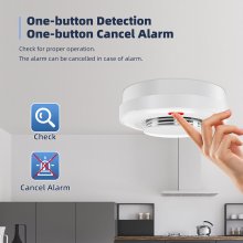 Tuya WiFi Smoke Detector Alarm Intelligent Wireless Home Fire Smoke Sensor Sound and Light APP Remote Control Fire Protection Alarming Device COD