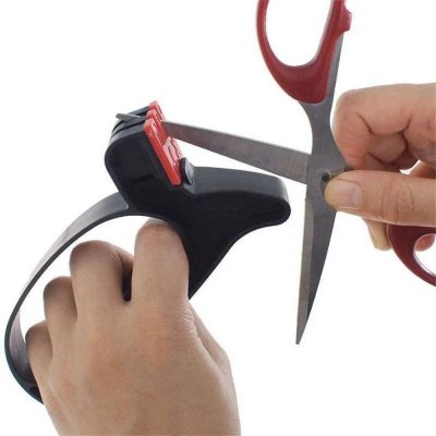 Sharpener Handheld Multi-function Portable Type Quick Sharpening Tool With Non-slip Base Kitchen Accessories Gadget COD