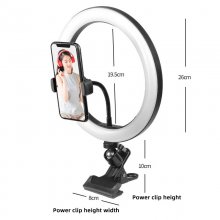 Bakeey Fill Light 10 Inch LED Ring Light Selfie Lighting Beauty Desktop Phone Holder for Live Broadcast COD