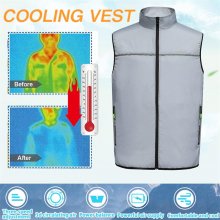 TENGOO Air Conditioning Clothing Vest Three Wind Speeds Heatproof Cooling Clothing USB Charging Sun Protection Continuous Cooling Jacket with Two Fans for Summer High Temperature Outdoor Work