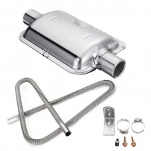200cm Stainless Steel Exhaust Pipe With Silencer For Car Parking Air Diesel Heater COD