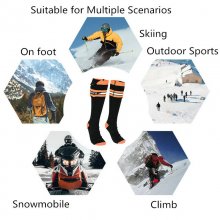 TENGOO Heated Long Socks APP Control Trible Temperature Level Adjustment 6000mAh Battery USB Charging Warm Sports Socks for Winter Outdoor Sports COD