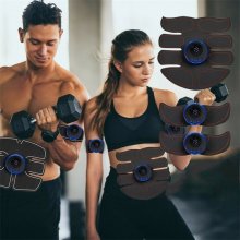 6 Modes Strength Enhands Smart Fitness Abs Massager 19 Levels Intensity Abdominal Trainer for Home Office Body Building COD