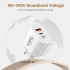 Olaf 40W 3-Port USB PD Charger Dual USB-C+USB-A PD QC3.0 Fast Charging Wall Charger Adapter EU Plug US Plug for iPhone 13 14 14Pro 14 Pro Max for Huawei Mate50 for Samsung Galaxy S23 for Oppo Reno9