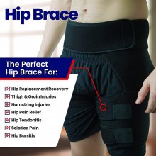 Sports Protective Gear Breathable Durable Hand Washable Protects Hips Legs Prevents Muscle Strain Relieves Sit Bone Pain Hip Orthosis Support Brace for Men Women.