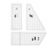 3/4/5Pcs Grids Shaped Hollow Sewing Ruler Template Square Sewing Kit for Patchwork Template DIY