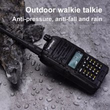 Baofeng BF-A58S Tri-Band Walkie Talkie 136-174/200-260/400-520MHz Portable Two Way Radio IP67 Waterproof Outdoors FM Radio Transceiver COD
