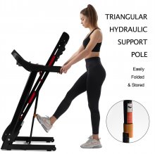 [USA Direct] Bominfit JK88 Folding Treadmill 3.5HP Power Motor 16km/h Max Speed 150kg Weight Capacity Heart Rate Sensor LED Display Installation-free Running Fitness for Home Gym Workouts