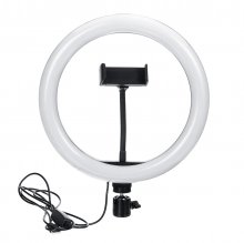 10 Inch 2700K-6500K 3-Color Temperature Dimmable LED Ring Light Makeup Fill Light for Live Broadcast Youtube Video COD