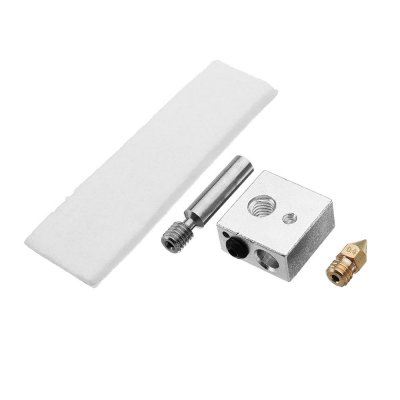 CTC MK8 0.4 mm Extruder Nozzle + PTFE Throat + Heating Block + Insulation Tape Hotend Kit COD