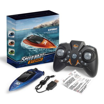 Mini Remote Control High Speed RC Boat Led Light Palm Speed Boat Summer Water Toy Pool Toy COD