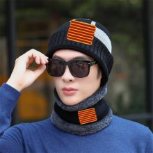 Electric Heating Hat Scarf Set Rechargeable Thermal Washable Hat Soft Knitted Winter Warm Scarf for Head Neck COD