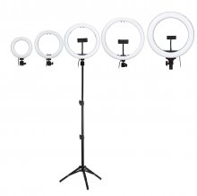 7/10/13/15/18 Inch LED Ring Light Studio Fill Light Tripod Stand Photo Makeup Live Dimmable Lamp for Youtube Tiktok Streaming Broadcast Vlogging COD