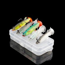 ZANLURE T Tail Fishing Lures Kit 3D Fish Eye Double Hook Design Fishing Lures Baits Tackle Set for Fishing COD