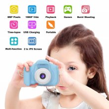 8M 1080P 4X Zoom Mini Digital Camera 2 inch Screen support 32GB TF Card for Kids Baby Cute Camcorder Video Chil COD