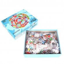 1000Pcs DIY Colorful Arc / National Flag / Delicious Doughnuts Jigsaw Puzzle Suitable for Teenagers and Adults COD