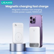 USAMS US-CD214 PB72 PD20W 10000mAh Power Bank External Battery Power Supply with 1 Input & 3 Outputs Support QC FCP SCP AFC Apple2.4A Fast Charging for iPhone 15 14 13 for Huawei Mate60 Pro for Samsun