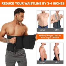 Men's Abdominal Belt Three-row Buckle Correct Posture Prevent Injury Waist Belt Belly Shapewear for Home Gym Sports COD
