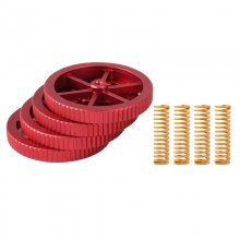 4Pcs Upgraded Metal Red Hand Screwed Leveling Nut + 4pcs Spring for Creality 3D Ender-3 Series 3D Printer Part COD