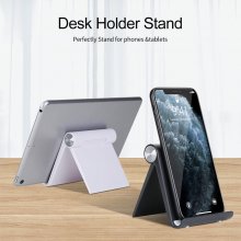 RAXFLY Tablet/ Phone Holder Portable Foldable Online Learning Live Streaming Desktop Stand Tablet Phone Holder for iPhone 12 Pro Poco M3 for Samsung Galaxy S21