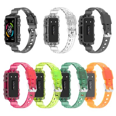 Bakeey Fashion Comfortable Translucent Soft TPU Watch Band Strap Replacement for Huawei Band 6/ Honor Band 6 COD