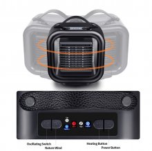 35W/650W/1000W Mini Electric Heater 3 Heat Settings 45° Shaking Head Oscillating Ceramic Heater Camping Travel COD