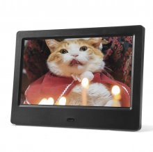 7 Inch 16:9 HD Digital Photo Frame Album Holder Stand Home Decor with Remote Control COD