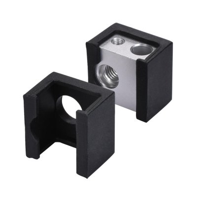 MK10 Black Silicone Protective Case for Aluminum Heating Block 3D Printer Part COD
