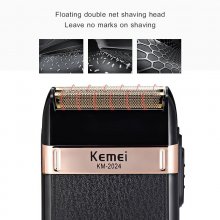 Kemei KM-2024 Electric Shaver For Men Waterproof Rechargeable Electric Professional Beard Trimmer Razor USB Charging COD