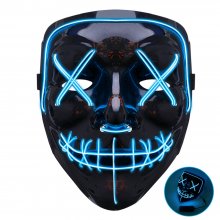 Clown Plastic Mask with Remote Control Three Glowing Colors about Red/Blue/Green for Party Toys COD