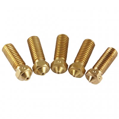 5Pcs for One Size Brass Heating Block Nozzle 1.75mm 0.4/0.6/0.8/1/1.2mm for 3D Printer COD