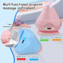 Portable Dual Mode Vibration Heating Massage Ball Adsorption Design USB-C Rechargeable Soft Pain Relieved Massage for Muscle Exercise COD